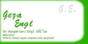 geza engl business card